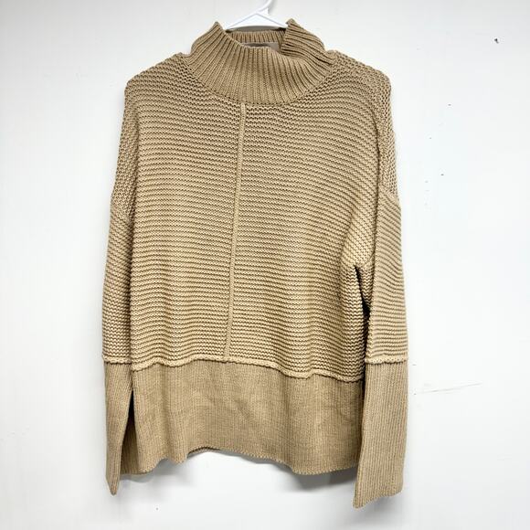 NA-KD Women Turtleneck Long Sleeve Waffle Knit Sweater Size Medium - Picture 1 of 3